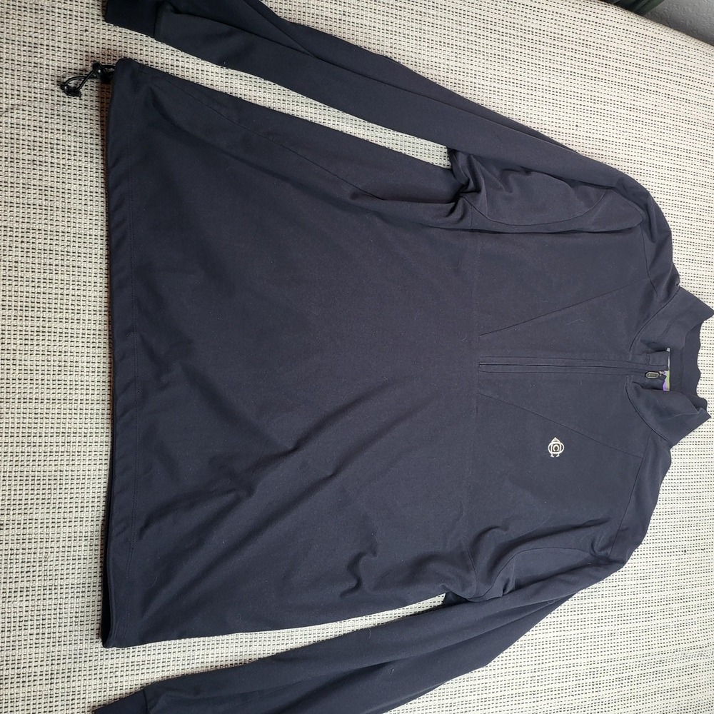 Donald Ross Windbreaker Mens Large Black Soft Shell Quarter Zip Golf‎ Jacket